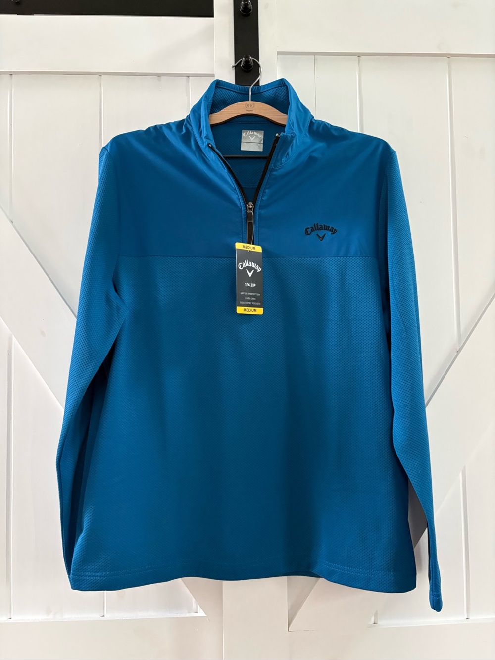 Callaway Blue 1/4 Zip UPF 50 Golf Performance Pullover Long Sleeve NWT